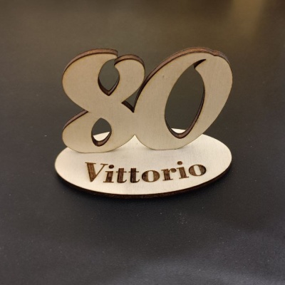 Segnaposto con numero e nome